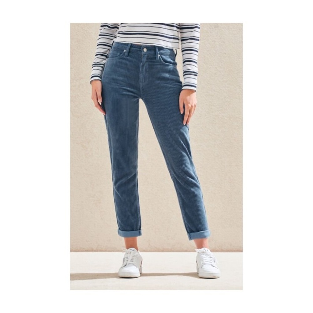 Blue Corduroy Mom Jeans